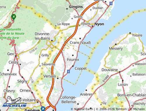 Carte MICHELIN Founex - ViaMichelin