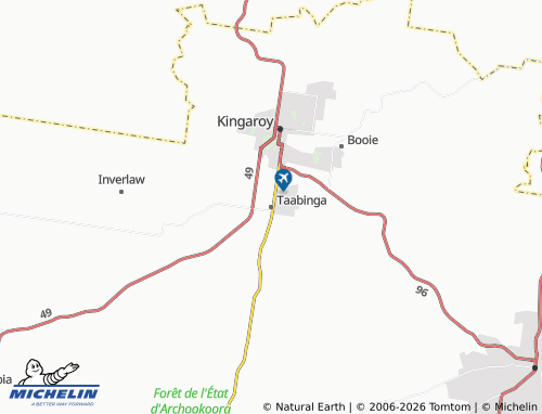 MICHELIN Taabinga map - ViaMichelin