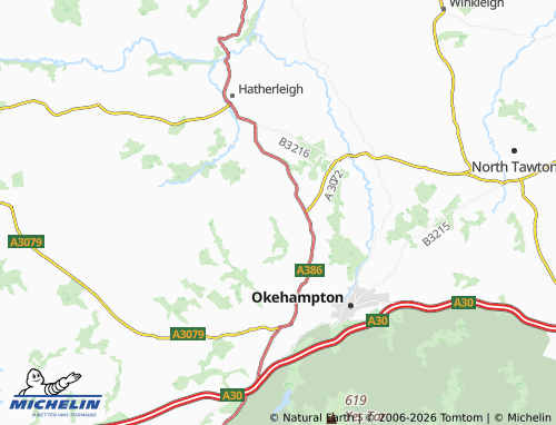 MICHELIN Inwardleigh map - ViaMichelin
