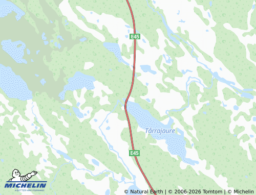 Carte MICHELIN Tårrajaur - ViaMichelin