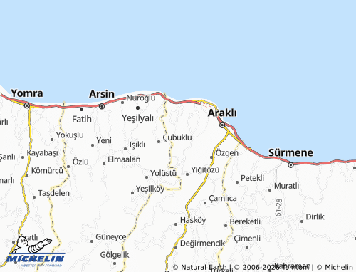 MICHELIN Taşönü map - ViaMichelin
