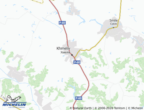 MICHELIN Khmeliv map - ViaMichelin