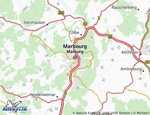MICHELIN Marburg map - ViaMichelin