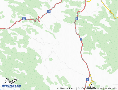 Mapa MICHELIN Krbava - ViaMichelin