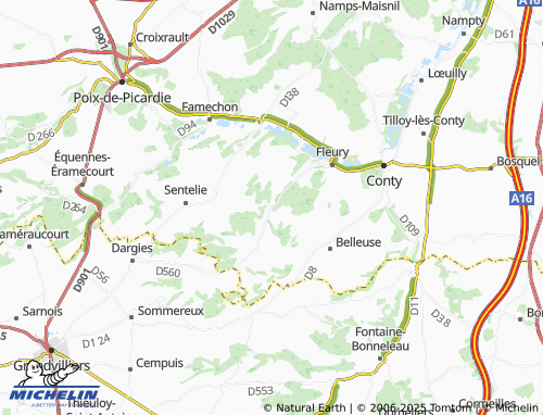 Carte MICHELIN Courcelles-sous-Thoix - ViaMichelin