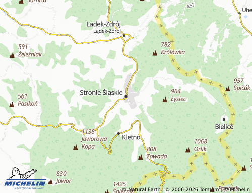 MICHELIN Stronie Śląskie map - ViaMichelin