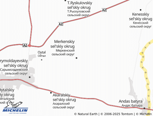 MICHELIN Merkenskiy sel'skiy okrug map - ViaMichelin