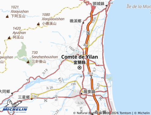 Mappa MICHELIN yi lan shi - ViaMichelin
