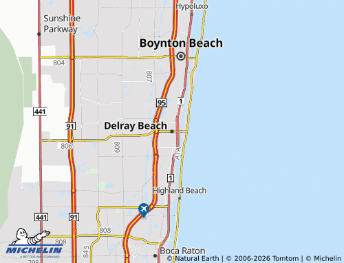 Carte MICHELIN Delray Beach - ViaMichelin