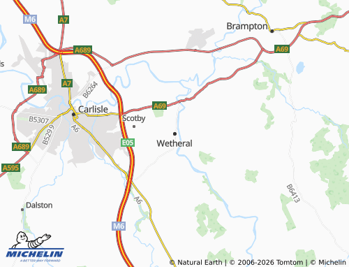 MICHELIN Wetheral map - ViaMichelin