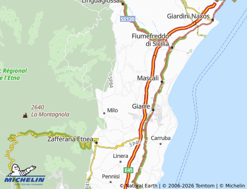 MICHELIN Sant'Alfio map - ViaMichelin