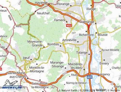 Mappa MICHELIN Rombas - ViaMichelin