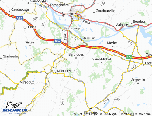 MICHELIN Bardigues map - ViaMichelin