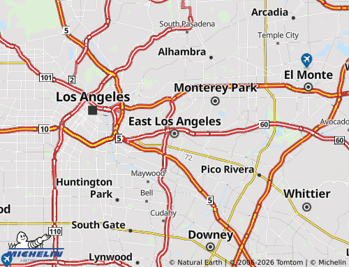 MICHELIN East Los Angeles map - ViaMichelin
