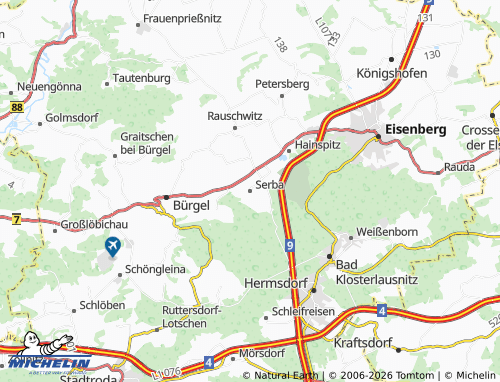 Mapa MICHELIN Serba - ViaMichelin