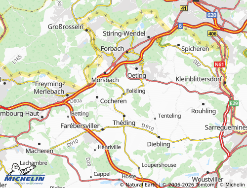 Mapa MICHELIN Folkling - ViaMichelin