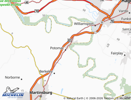 Mappa MICHELIN Potomac - ViaMichelin