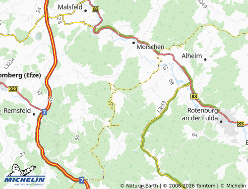 MICHELIN Licherode map - ViaMichelin