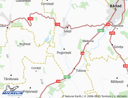MICHELIN Pogonești map - ViaMichelin