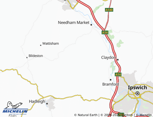 MICHELIN Offton map - ViaMichelin