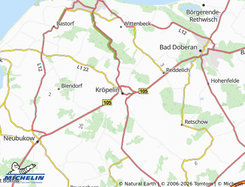 MICHELIN Kröpelin map - ViaMichelin