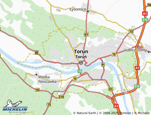 MICHELIN Chełmińskie Przedmieście map - ViaMichelin