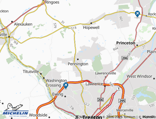 Mapa MICHELIN Pennington - ViaMichelin