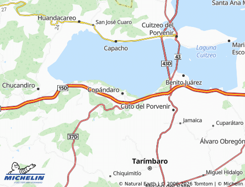 Mappa MICHELIN Copándaro - ViaMichelin