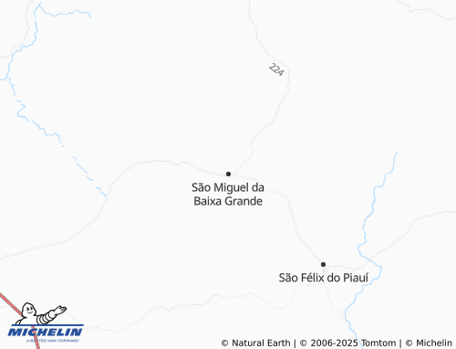 MICHELIN-Landkarte São Miguel da Baixa Grande - ViaMichelin
