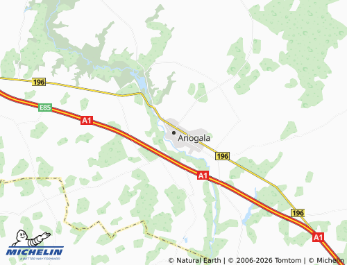 MICHELIN Ariogala map - ViaMichelin
