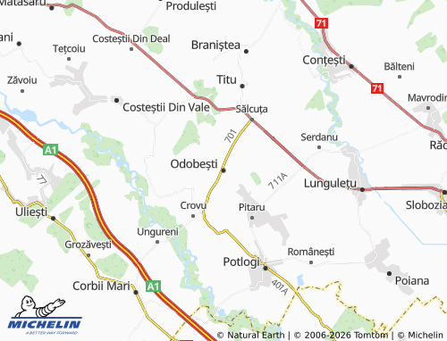 Mappa MICHELIN Odobești - ViaMichelin
