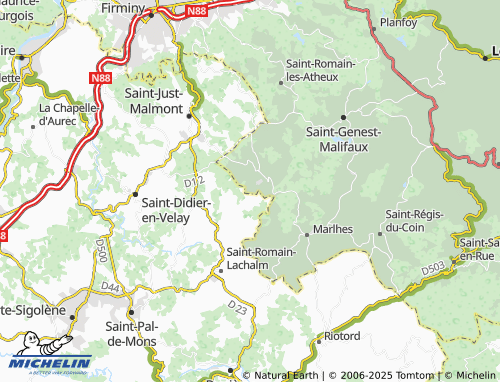Carte MICHELIN Bergognon - ViaMichelin