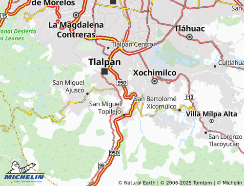 Mapa MICHELIN Altos Tepetlica - ViaMichelin