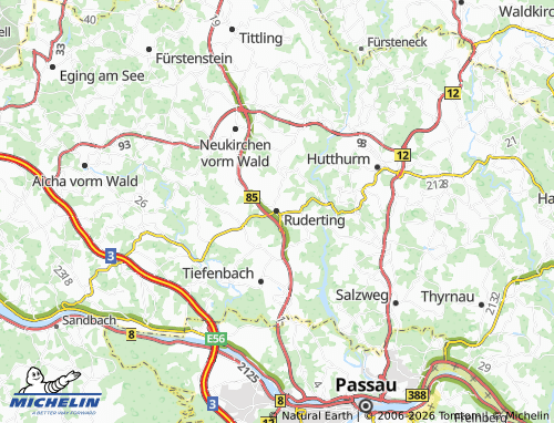 MICHELIN Ruderting map - ViaMichelin