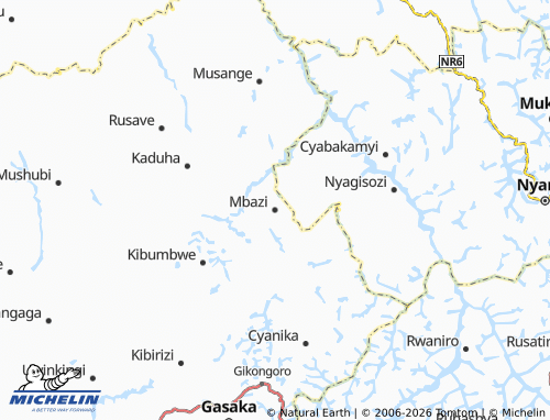 Mapa MICHELIN Mbazi - ViaMichelin