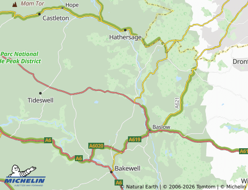 Carte MICHELIN Stoney Middleton - ViaMichelin