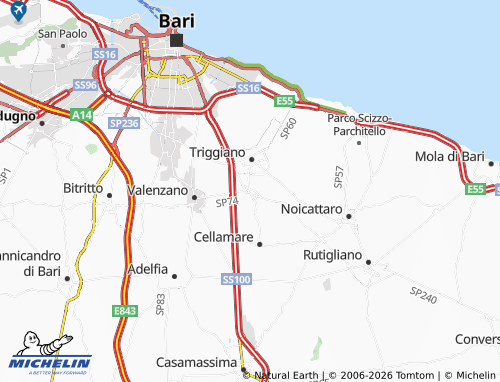 Mapa MICHELIN Capurso - ViaMichelin