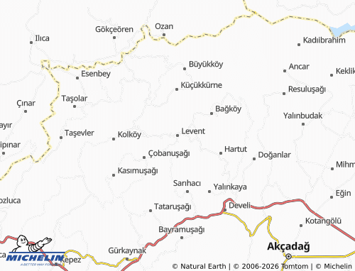 Mapa MICHELIN Levent - ViaMichelin
