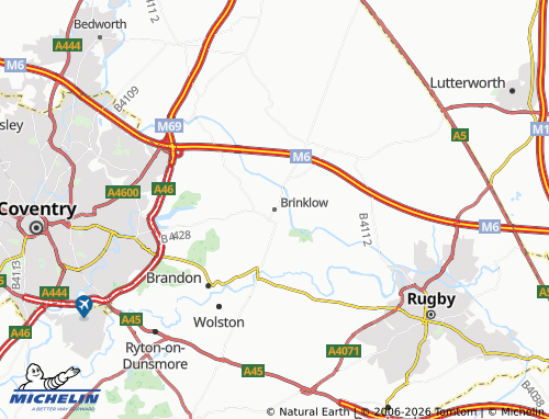 Carte MICHELIN Brinklow - ViaMichelin