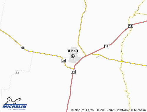 Carte MICHELIN Vera (Est. Gobernador Vera) - ViaMichelin