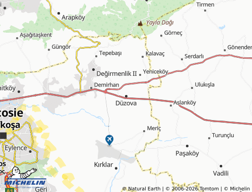MICHELIN Düzova map - ViaMichelin