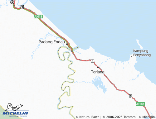 MICHELIN-Landkarte Kampung Air Tawar - ViaMichelin