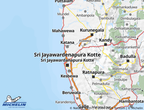 Kaart MICHELIN Gampaha - ViaMichelin