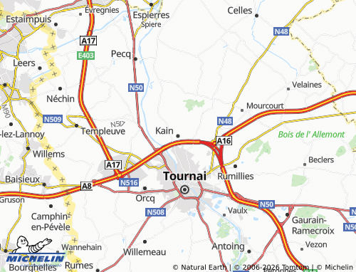 Carte MICHELIN Kain - ViaMichelin