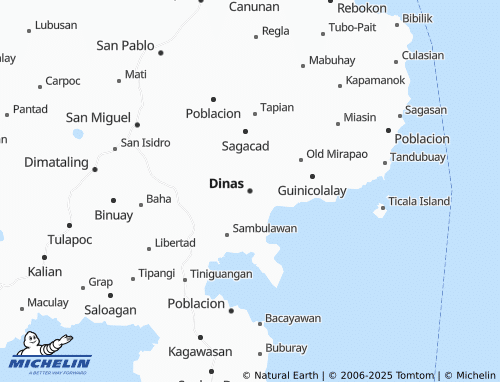 MICHELIN Dinas map - ViaMichelin