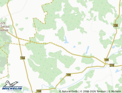 MICHELIN Aunuvėnai map - ViaMichelin