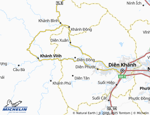 MICHELIN Diên Đồng map - ViaMichelin