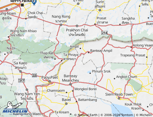 MICHELIN Thma Puok map - ViaMichelin