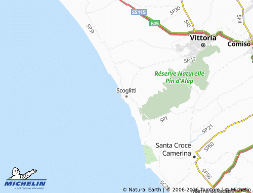 MICHELIN Scoglitti map - ViaMichelin
