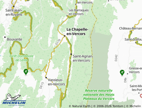 MICHELIN Saint-Agnan-en-Vercors map - ViaMichelin